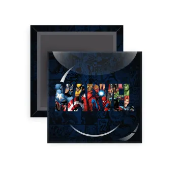 MARVEL characters, Μαγνητάκι ψυγείου τετράγωνο διάστασης 5x5cm