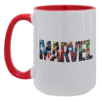 MARVEL characters, Κούπα Mega 15oz, κεραμική Κόκκινη, 450ml