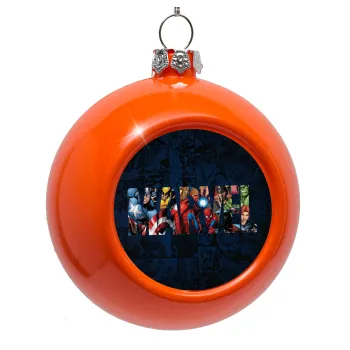 MARVEL characters, Orange Christmas tree ornament bauble 8cm