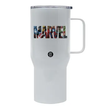 MARVEL characters, Mega Stainless steel Tumbler with lid, double wall 750L
