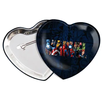 MARVEL characters, Κονκάρδα παραμάνα καρδιά (57x52mm)