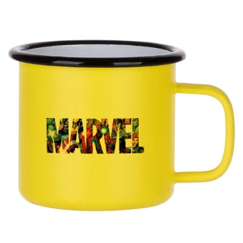 MARVEL characters, Metallic enamel MATT Yellow cup 360ml