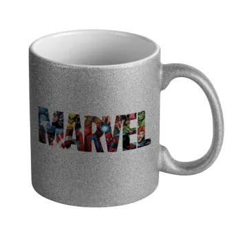 MARVEL characters, Κούπα Ασημένια Glitter που γυαλίζει, κεραμική, 330ml