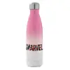 Metal mug thermos Pink/White (Stainless steel), double wall, 500ml