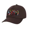 Adult Baseball Cap, 100% Cotton, Chocolate (COTTON, ADULT, UNISEX, ONE SIZE)