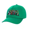 Adult Baseball Cap, 100% Cotton, Green (COTTON, ADULT, UNISEX, ONE SIZE)