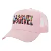 Adult Structured Trucker Hat, with Mesh, PINK (100% COTTON, ADULT, UNISEX, ONE SIZE)