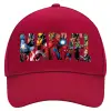 Adult Ultimate Hat RED, (100% COTTON DRILL, ADULT, UNISEX, ONE SIZE)