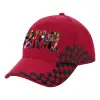 Adult Cap RACING Ultimate Red/Black, (100% COTTON DRILL, ADULT, UNISEX, ONE SIZE ADULT)