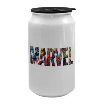 MARVEL characters, Κούπα ταξιδιού μεταλλική με καπάκι (tin-can) 500ml