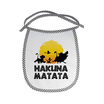 Hakuna Matata, Σαλιάρα μωρού αλέκιαστη με κορδόνι Μαύρη