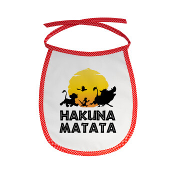 Hakuna Matata, Σαλιάρα μωρού αλέκιαστη με κορδόνι Κόκκινη