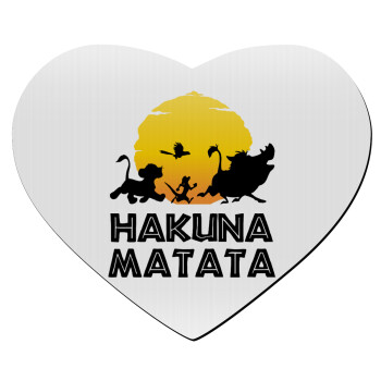 Hakuna Matata, Mousepad heart 23x20cm