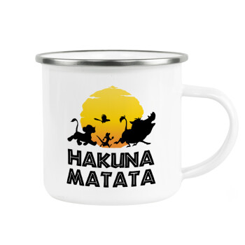 Hakuna Matata, Κούπα Μεταλλική εμαγιέ λευκη 360ml