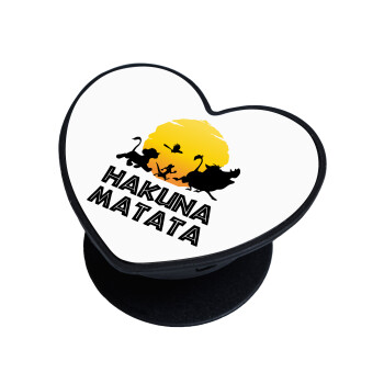 Hakuna Matata, Phone Holders Stand  καρδιά Μαύρο Βάση Στήριξης Κινητού στο Χέρι