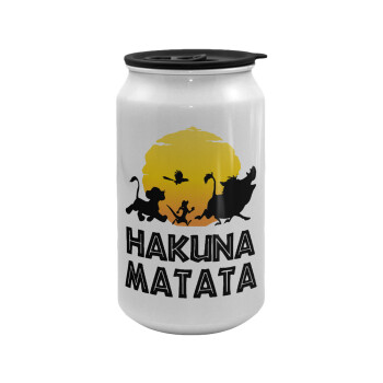Hakuna Matata, Κούπα ταξιδιού μεταλλική με καπάκι (tin-can) 500ml