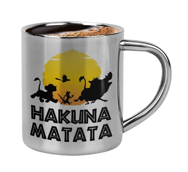 Hakuna Matata — Double-wall metal cup for espresso (220ml)