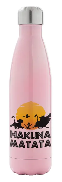 Hakuna Matata — Metal mug thermos Pink Iridiscent (Stainless steel), double wall, 500ml