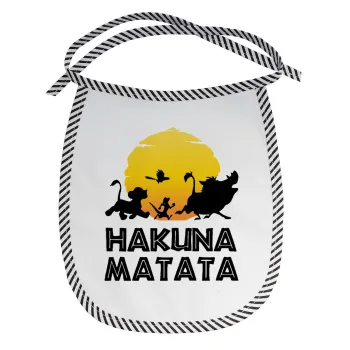 Hakuna Matata, Σαλιάρα μωρού αλέκιαστη με κορδόνι Μαύρη