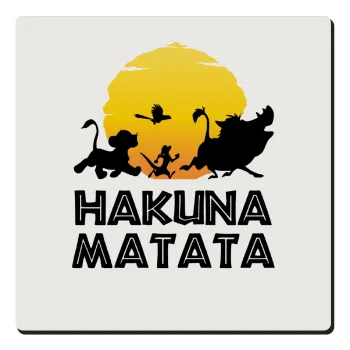 Hakuna Matata, Τετράγωνο μαγνητάκι ξύλινο 6x6cm