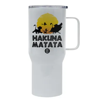 Hakuna Matata, Mega Stainless steel Tumbler with lid, double wall 750L