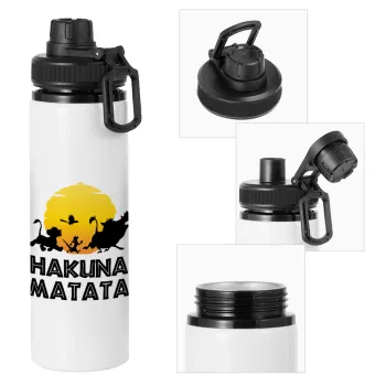 Hakuna Matata, Metal water bottle with safety cap, aluminum 850ml