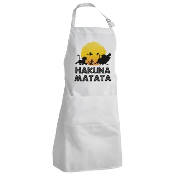 Hakuna Matata, Adult Chef Apron (with sliders and 2 pockets)