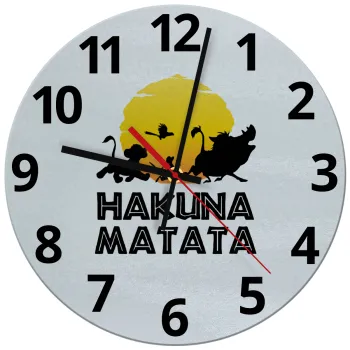 Hakuna Matata, Ρολόι τοίχου γυάλινο (30cm)
