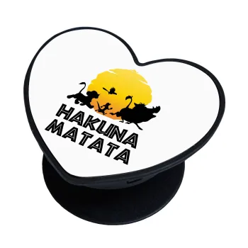 Hakuna Matata, Phone Holders Stand  καρδιά Μαύρο Βάση Στήριξης Κινητού στο Χέρι