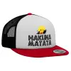 Καπέλο Ενηλίκων Foam Flat Snapback με Δίχτυ Κόκκινο-Λευκό-Μαύρο (POLYESTER, ΕΝΗΛΙΚΩΝ, UNISEX, ONE SIZE)
