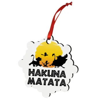 Hakuna Matata, Στολίδι Χριστουγεννιάτικο στολίδι snowflake ξύλινο 7.5cm