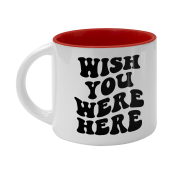 Wish you were here, Κούπα κεραμική 400ml Λευκή/Κόκκινη