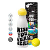 Tennis ball Metal mug thermos White, double wall, 550ml