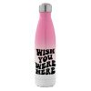 Μεταλλικό παγούρι θερμός Ροζ/Λευκό (Stainless steel), διπλού τοιχώματος, 500ml