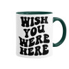 Mug colored green, ceramic, 330ml