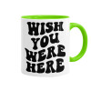 Mug colored light green, ceramic, 330ml