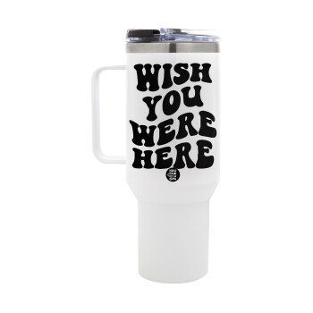 Wish you were here, Mega Stainless steel Tumbler with lid, double wall 1,2L