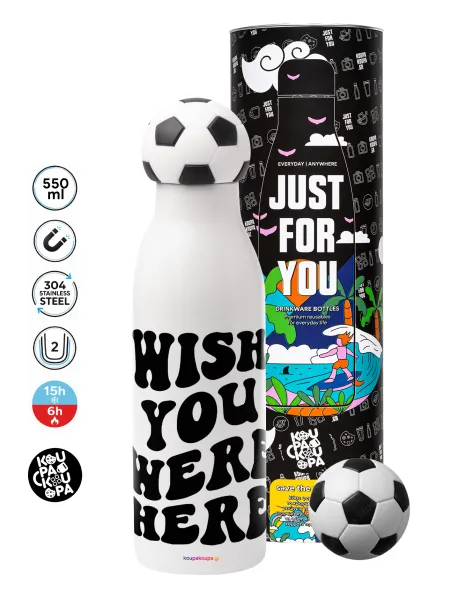 Wish you were here — Soccer Metal mug thermos, double wall, 550ml