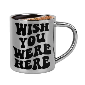 Wish you were here, Double-wall metal cup for espresso (220ml)