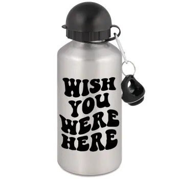 Wish you were here, Metallic water jug, Silver, aluminum 500ml