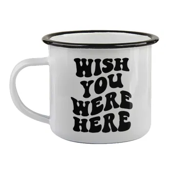 Wish you were here, Κούπα εμαγιέ με μαύρο χείλος 360ml