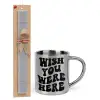 Easter Set, metallic thermal cup (300ml) & Easter aromatic flat candle (30cm) (GRAY)