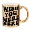 Mug ceramic, gold mirror, 330ml