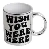 Mug ceramic, silver mirror, 330ml