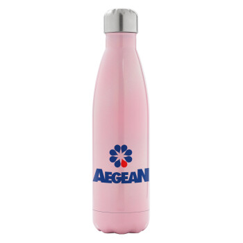 Πρατήριο καυσίμων AEGEAN, Metal mug thermos Pink Iridiscent (Stainless steel), double wall, 500ml