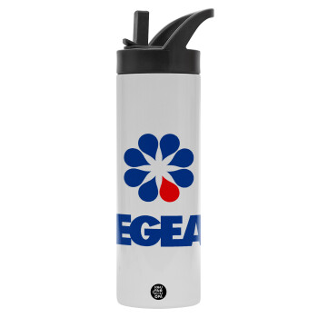 Πρατήριο καυσίμων AEGEAN, Water bottle - 600 ml beverage bottle with a lid with a handle