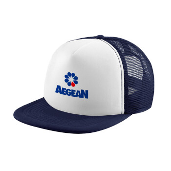 Πρατήριο καυσίμων AEGEAN, Καπέλο Soft Trucker με Δίχτυ Dark Blue/White 