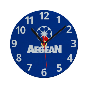 Πρατήριο καυσίμων AEGEAN, Ρολόι τοίχου γυάλινο (20cm)