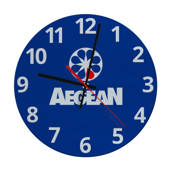 Πρατήριο καυσίμων AEGEAN, Ρολόι τοίχου γυάλινο (30cm)