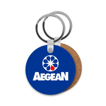 Πρατήριο καυσίμων AEGEAN, Μπρελόκ Ξύλινο στρογγυλό MDF Φ5cm